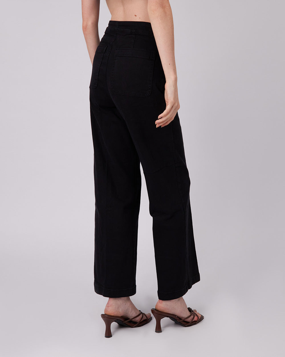 Black Trousers Side Buttons