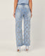 Light blue straight-leg denim pants