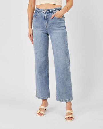 Blu Pant Denim Braided