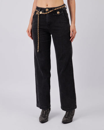 Graphite Straight-Leg Pants