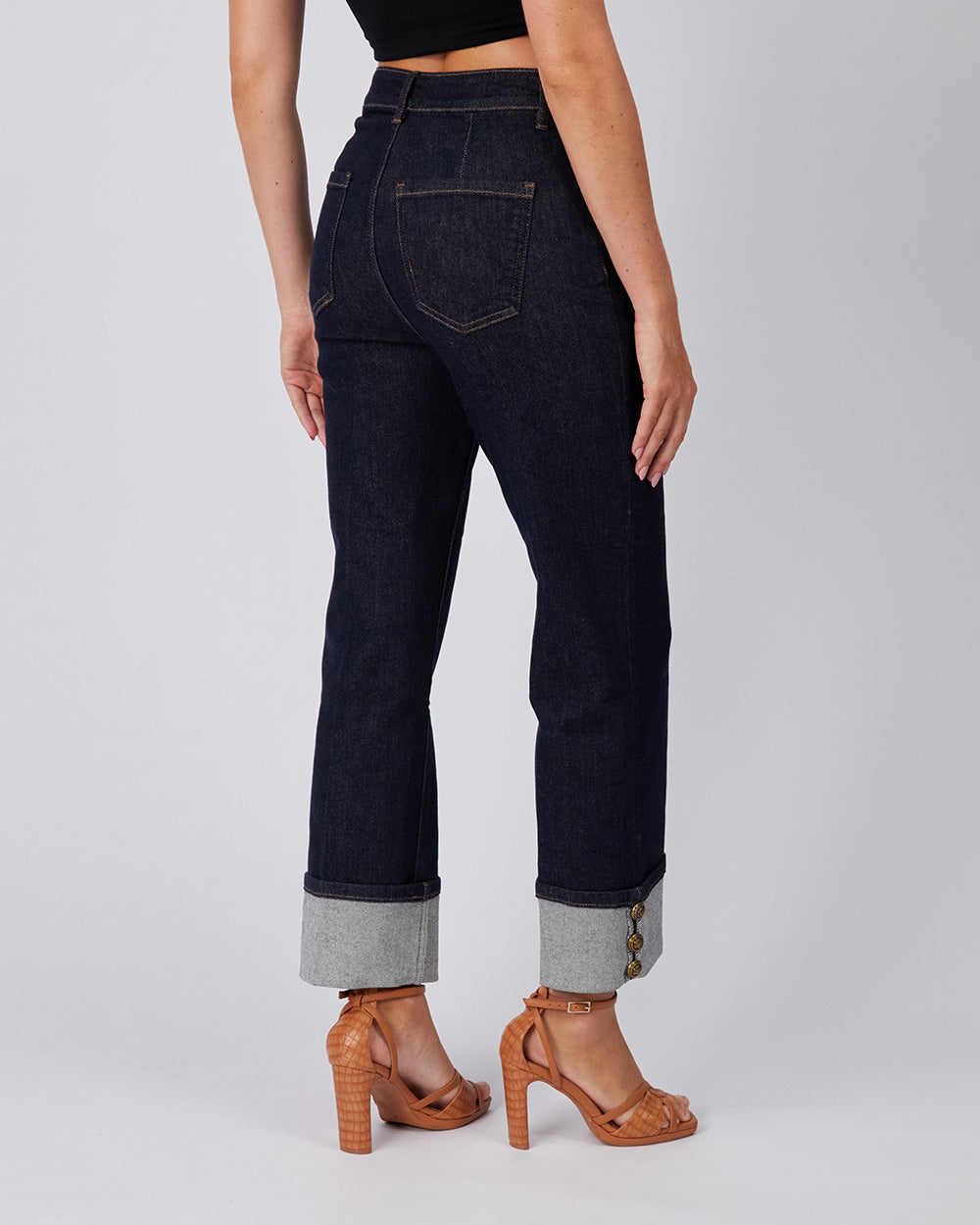 Blue Denim Pants Buttons