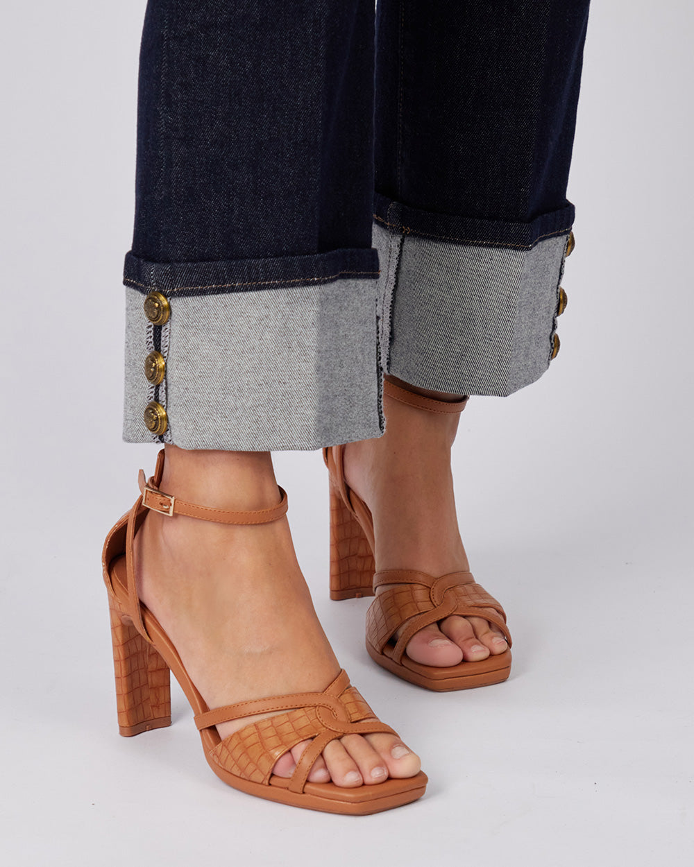 Blue Denim Pants Buttons