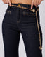 Blue Denim Pants Chain Pockets