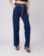 Blue Denim Pants Side Buttons