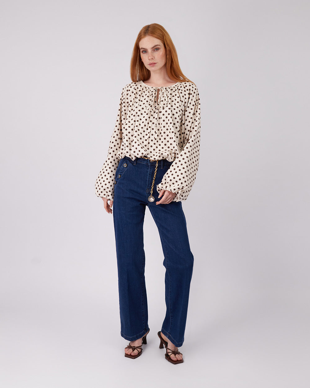 Blue Denim Pants Side Buttons