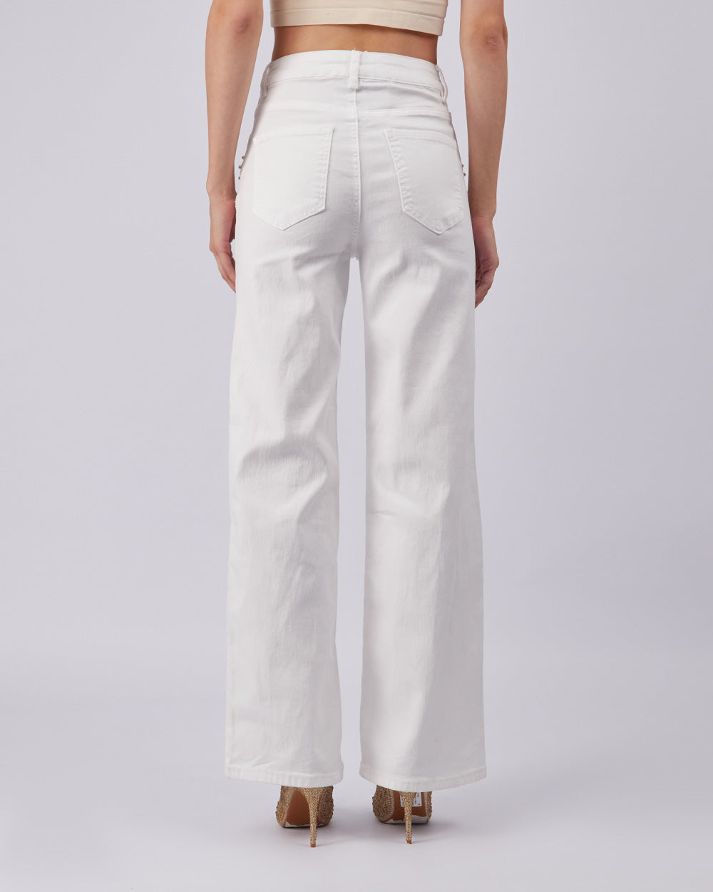 White Denim Pants