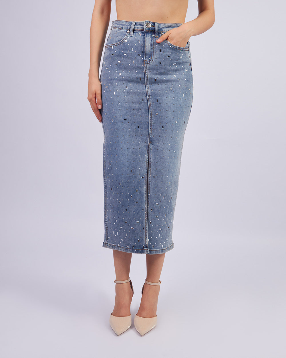 Light Blue Shine Skirt