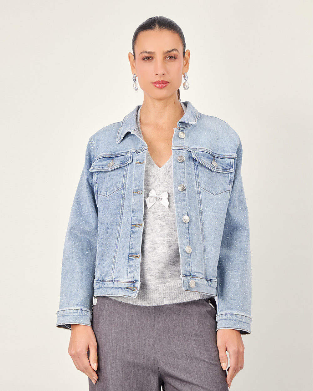 Light Blue Washed Denim Jacket