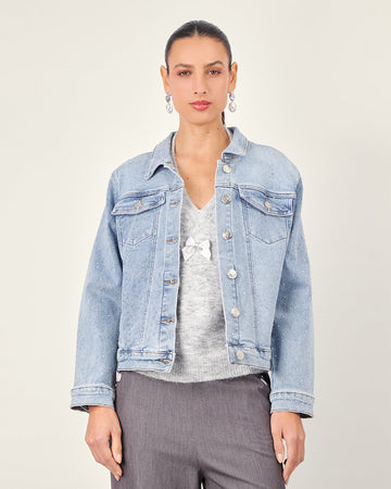 Light Blue Washed Denim Jacket