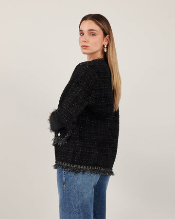 Black Gold Tweed Jacket