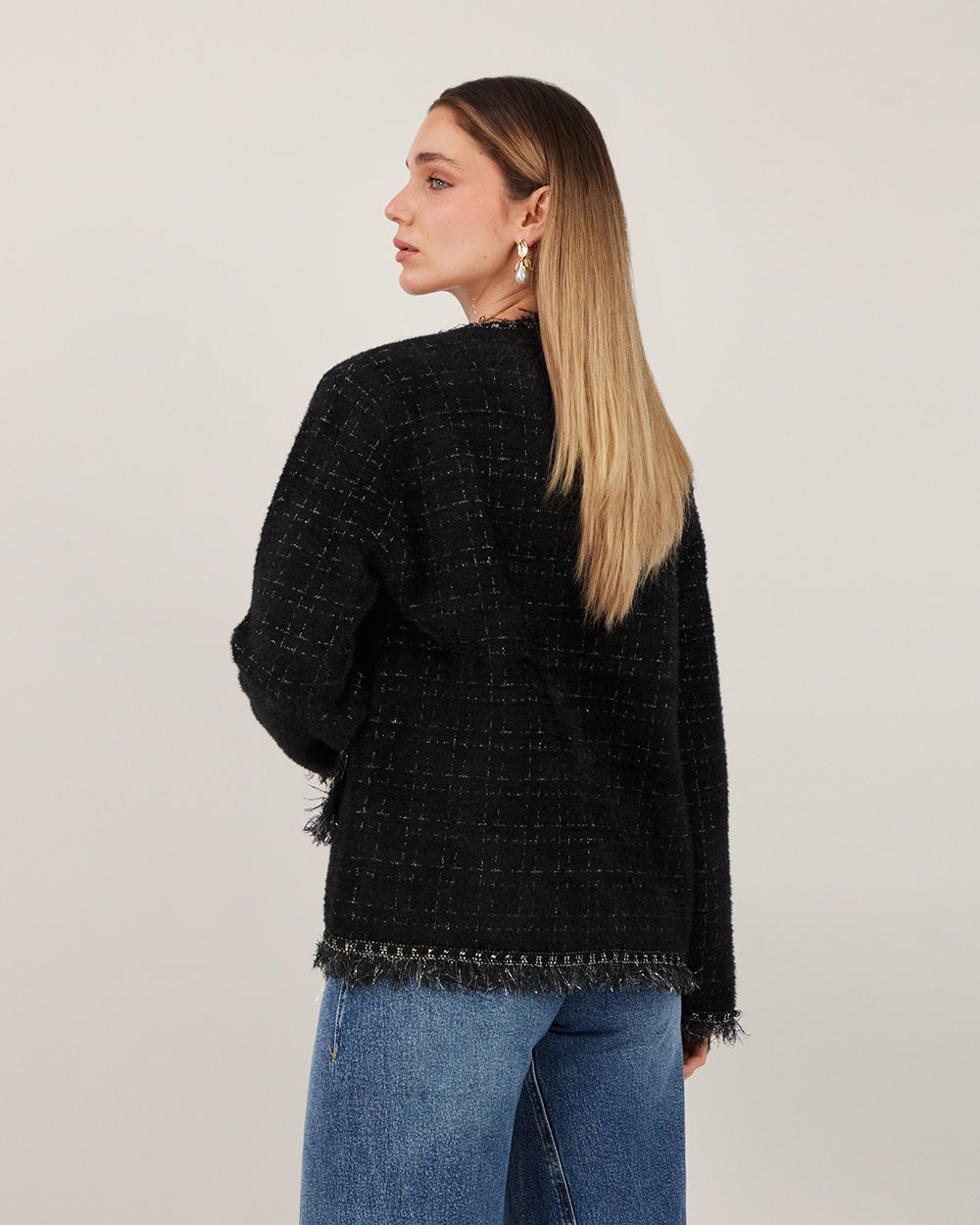 Black Gold Tweed Jacket