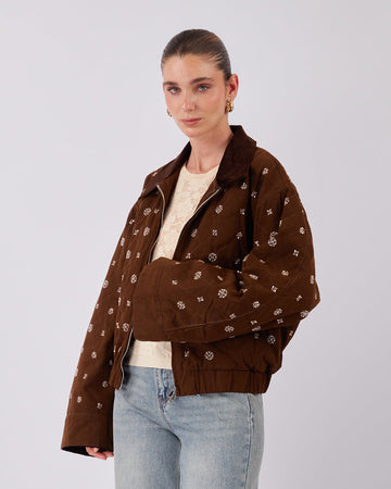 Sand Suede Bomber Jacket