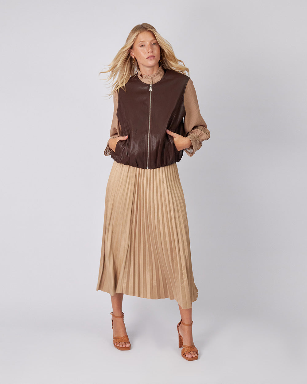 Chocolate Vest Elastic Waist