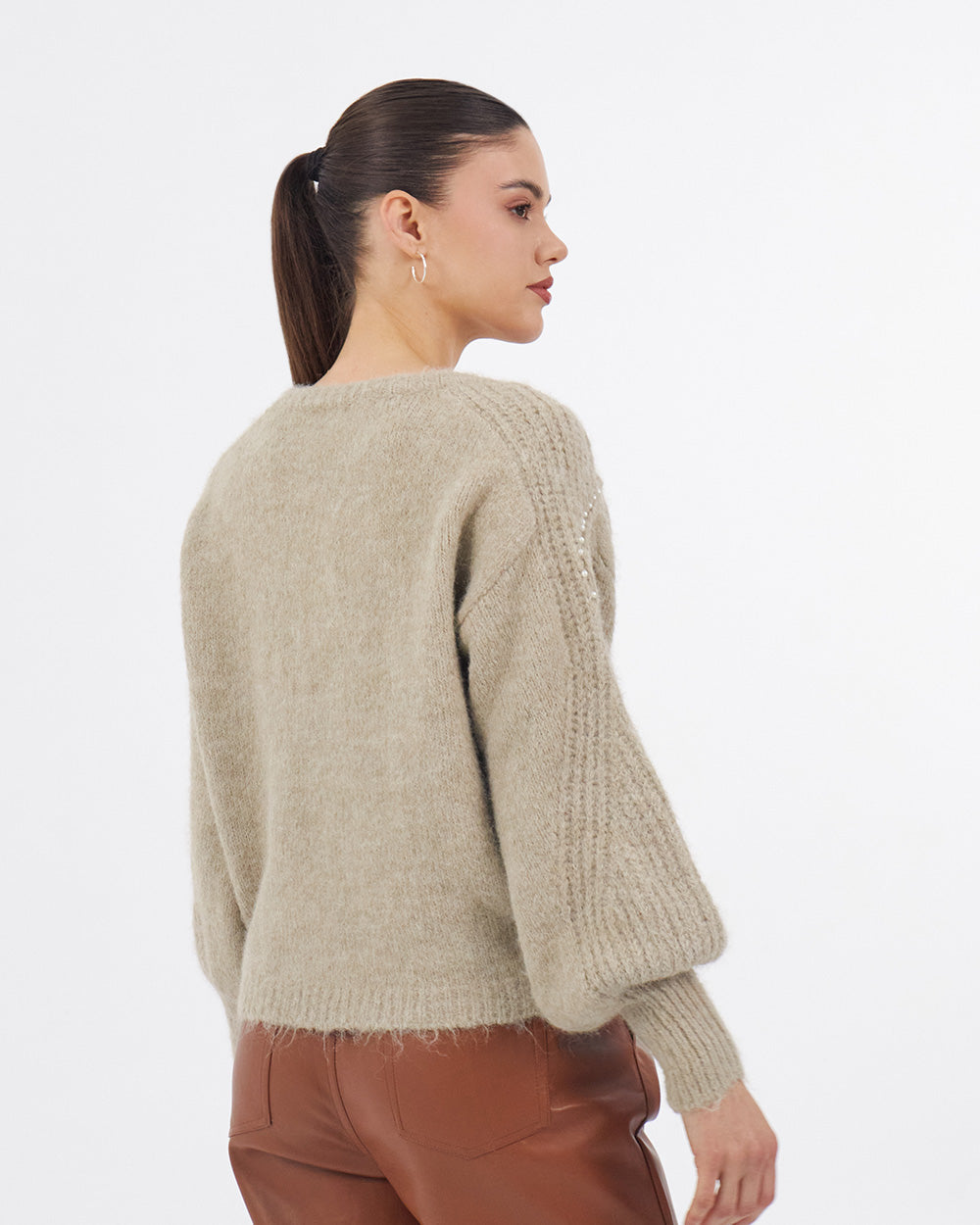 Taupe Pearl Sweater