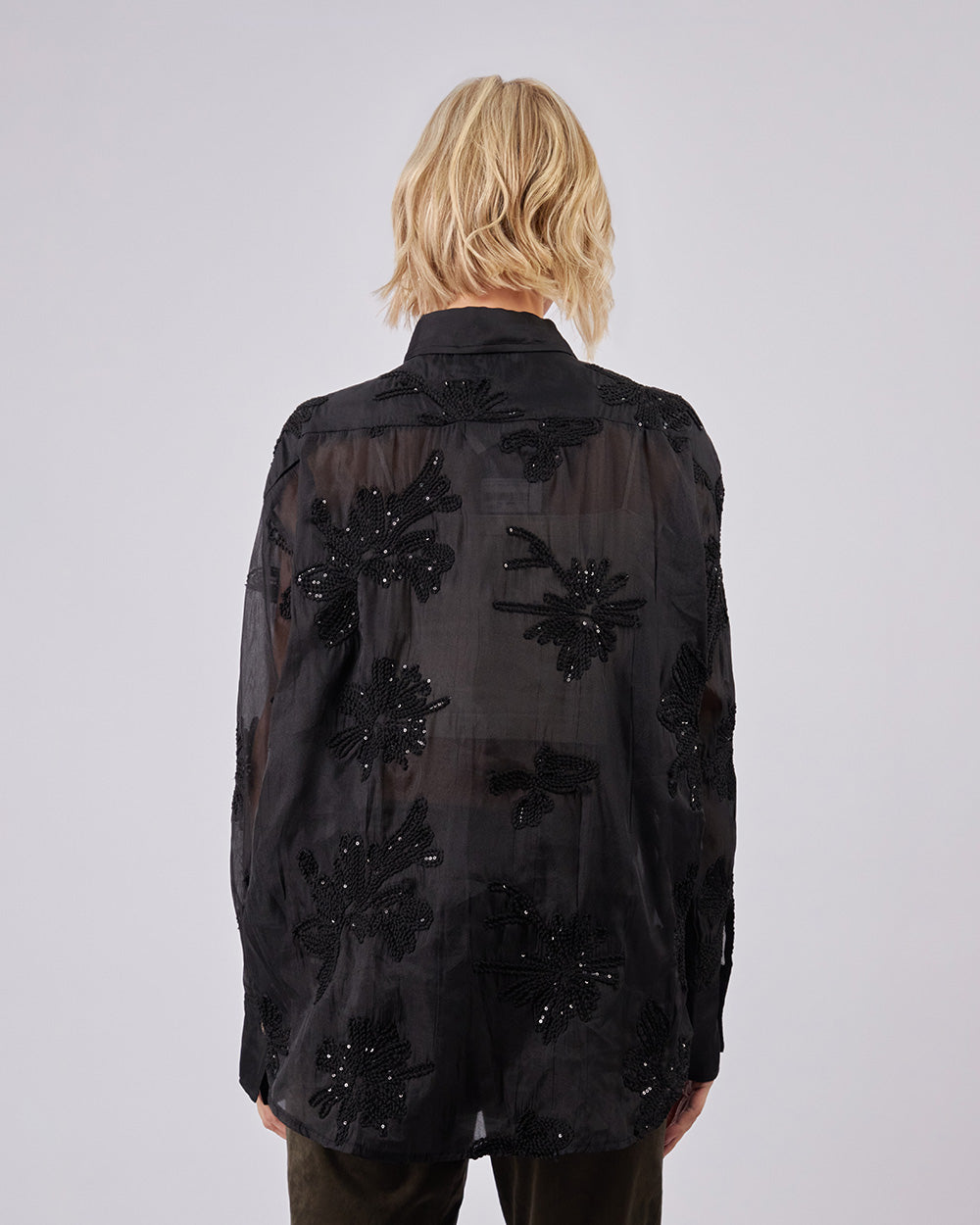 Black Shirt Flowers