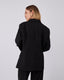 Black Blazer Leaf Appliqués