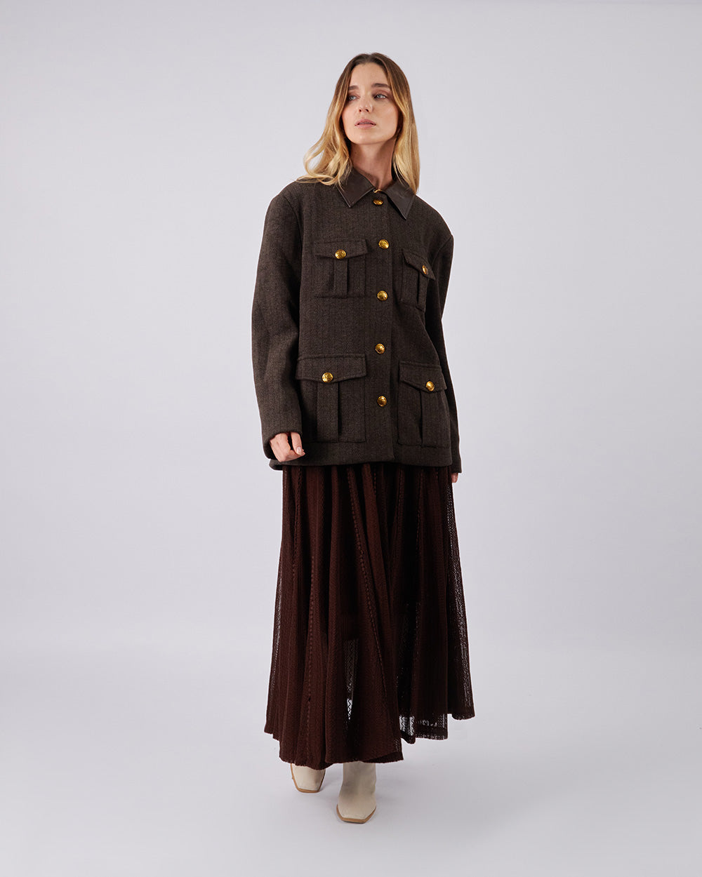 Brown Jacket Large Pockets