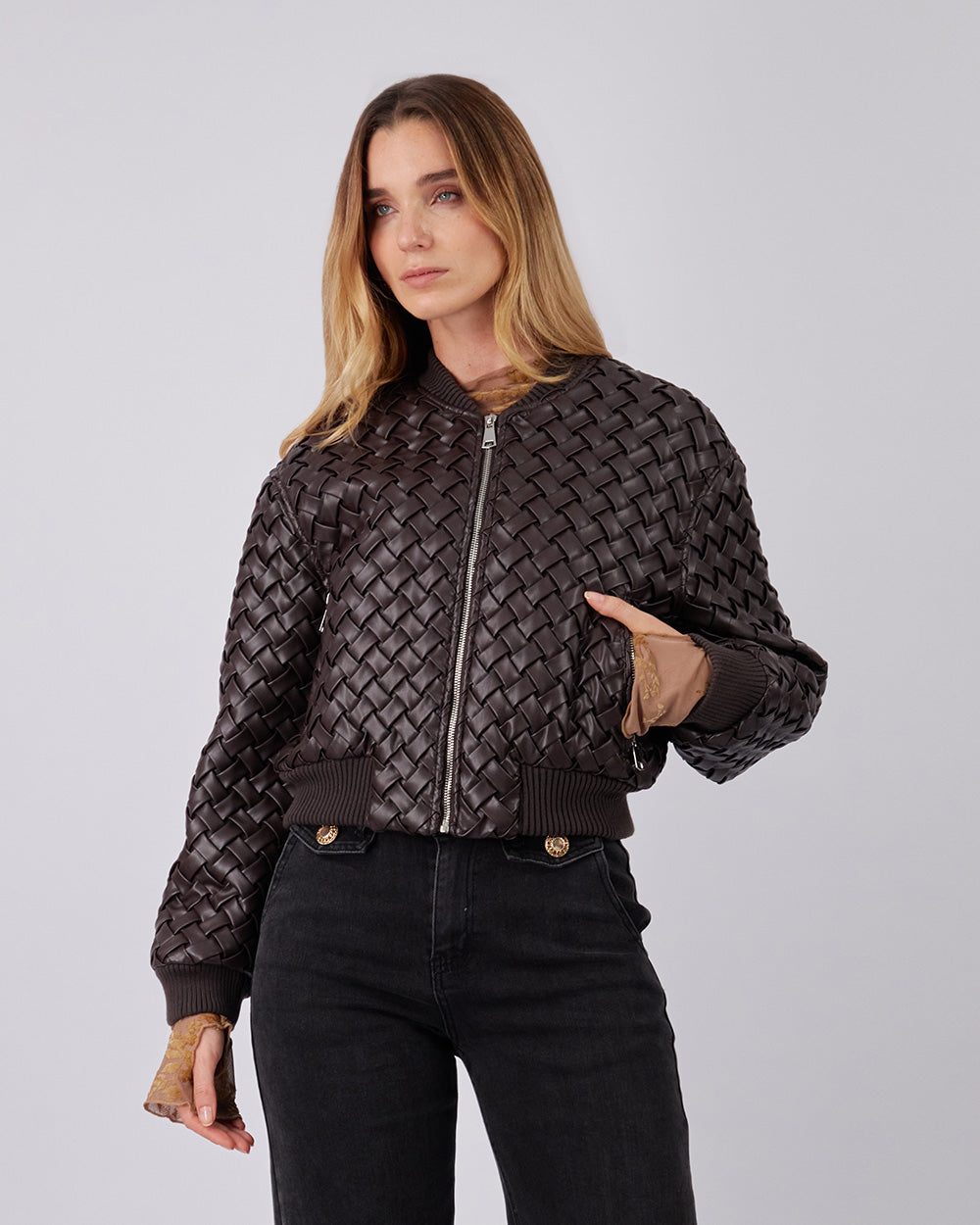 Brown Braided Jacket