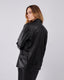 Black Vegan Leather Blazer