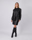 Black Vegan Leather Blazer