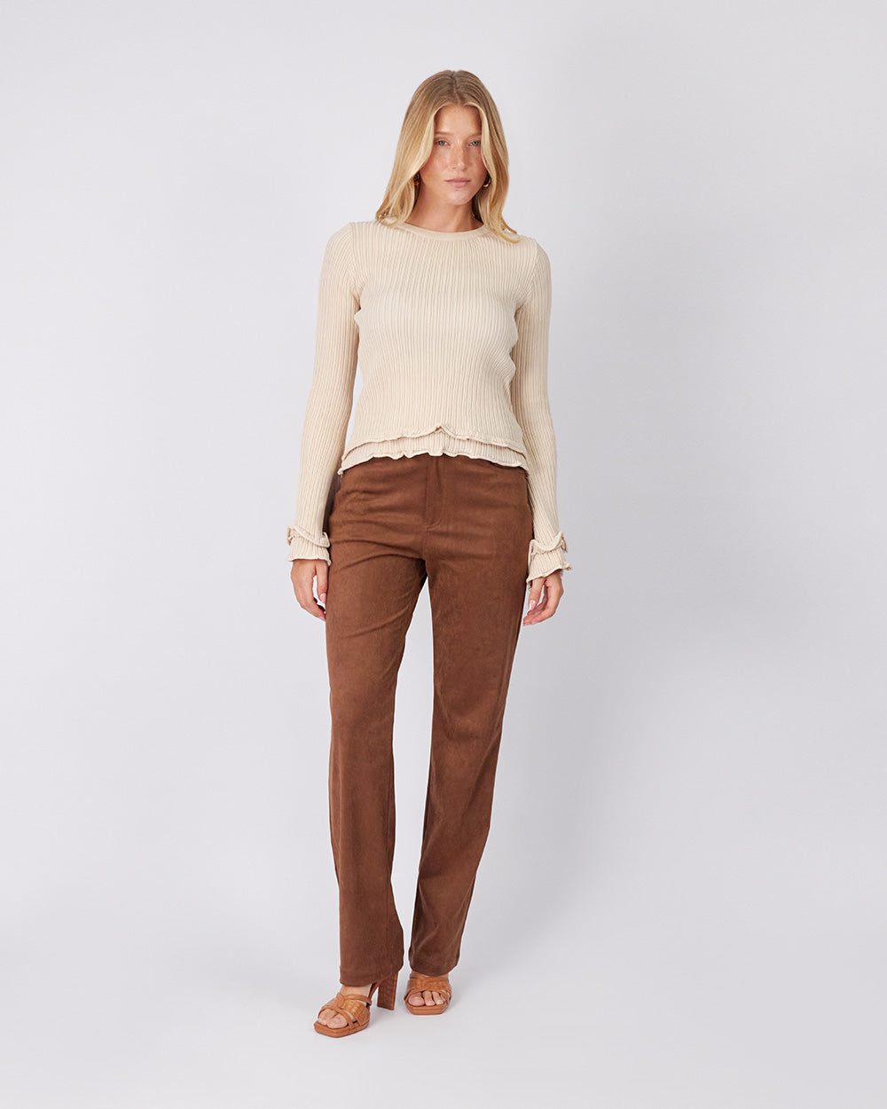 Cream Knit Sweater Waves