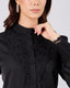 Black Nehru-Collar Blouse