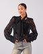 Black Brocade Blouse