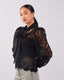 Black Brocade Blouse