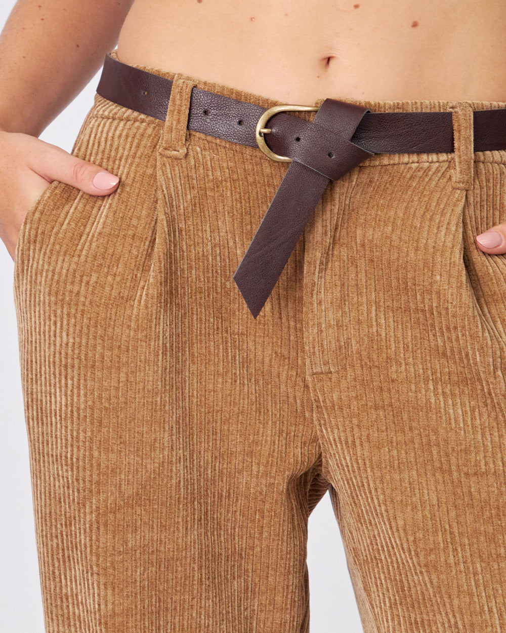 Camel Corduroy Pants