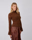 Coffee Lace Blouse