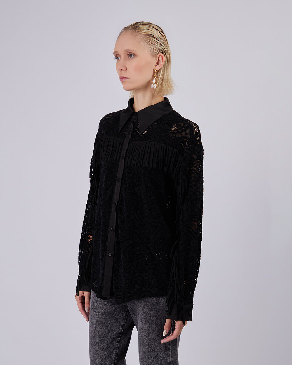 Black Floral Blouse