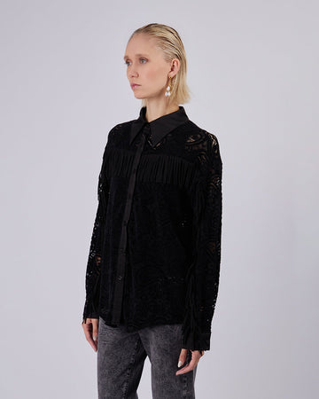Black Floral Blouse
