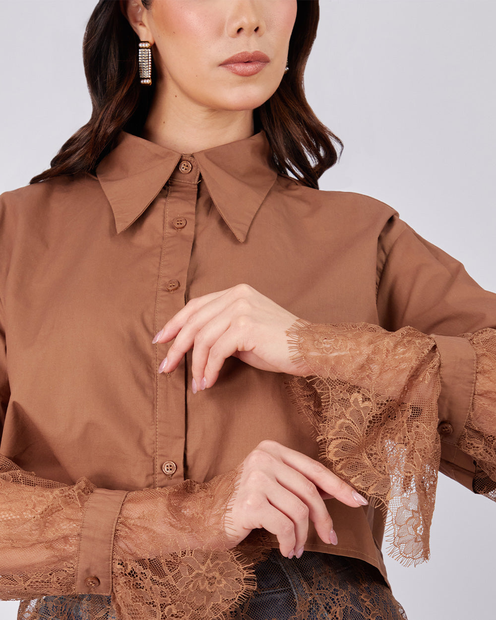 Camel Lace Shirt