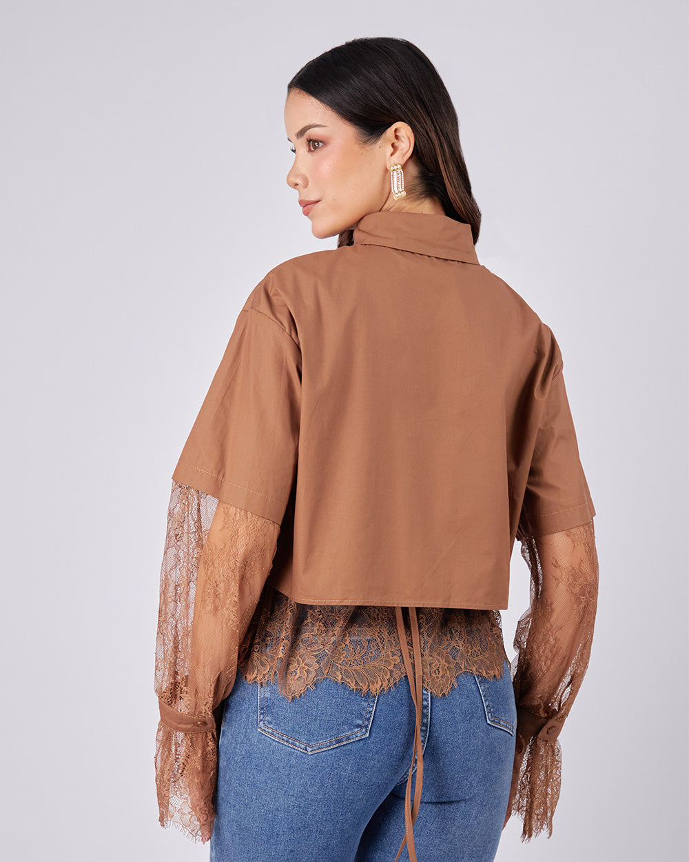 Camel Lace Shirt