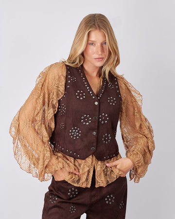 Chocolate Vest Studs