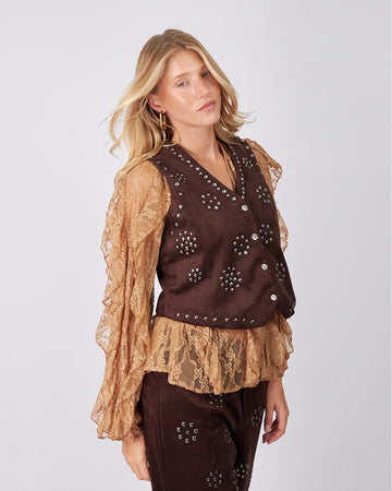 Chocolate Vest Studs