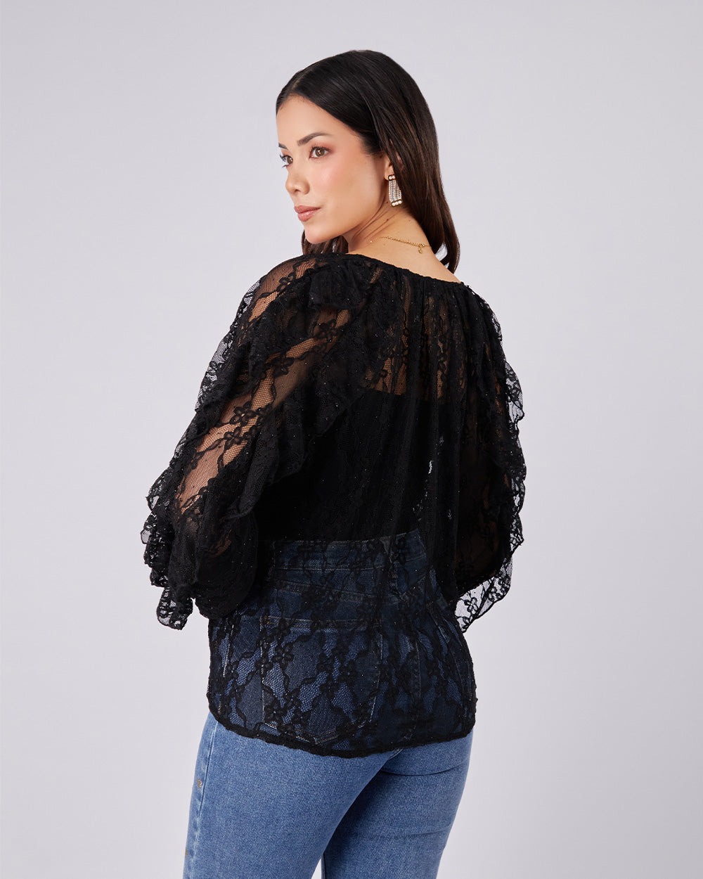 Black Lace Blouse
