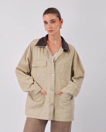 Taupe Denim Jacket