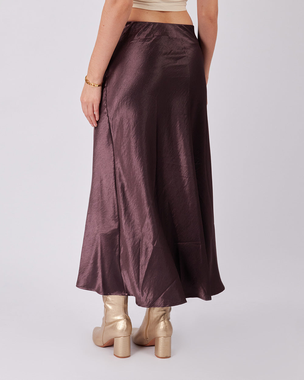 Burgundy Silk Skirt