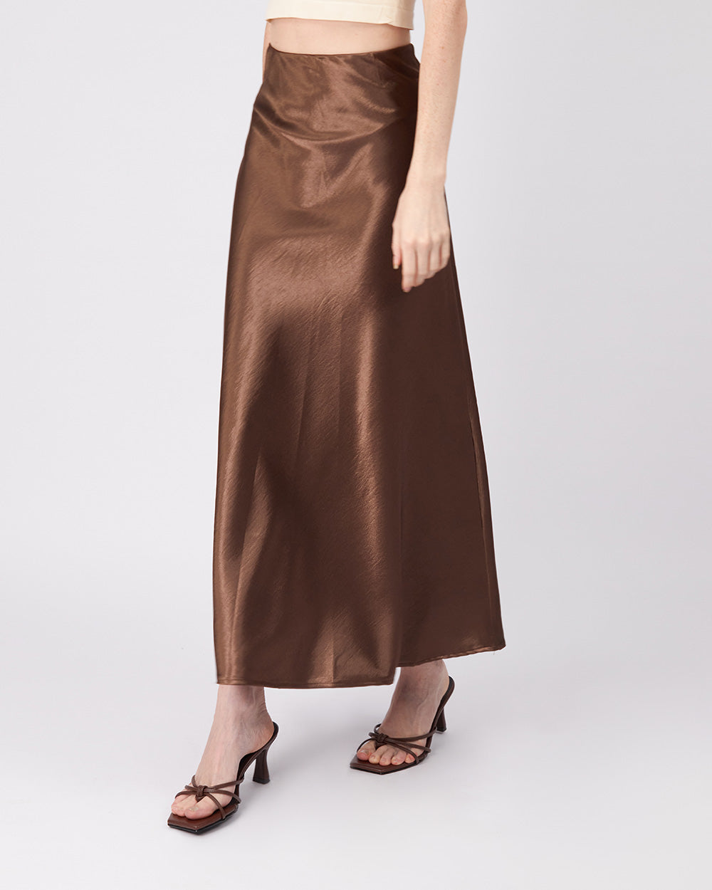 Brown Silk Skirt