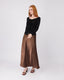 Brown Silk Skirt