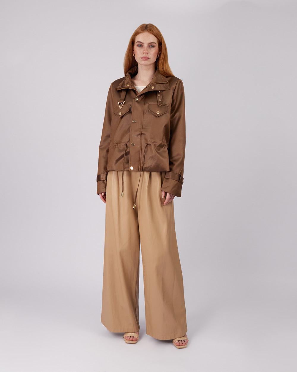 Chocolate High Neck Jacket