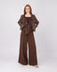 Brown Translucent Blouse