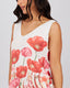 White Top Orange Floral Print
