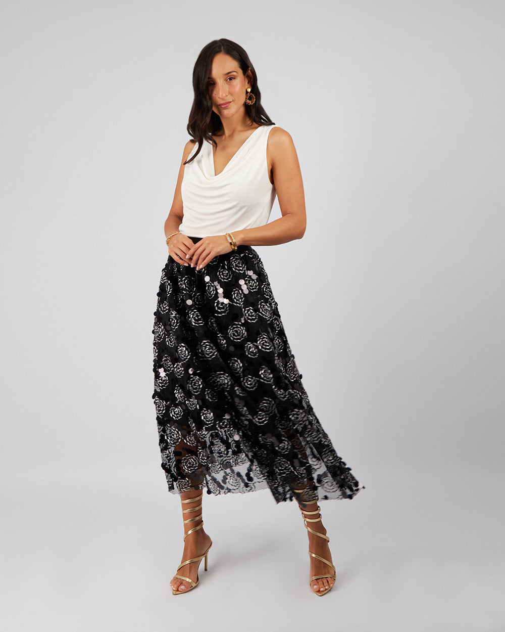 Pearl Slip Dress A Crew Neck