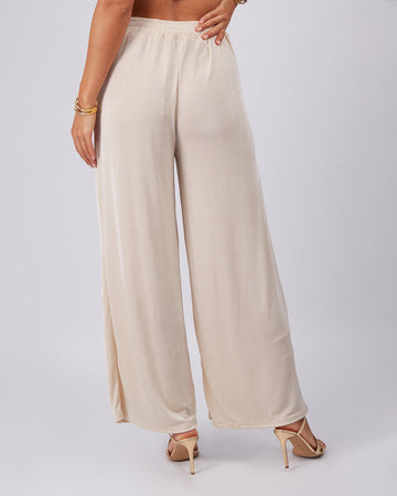 Beige Drawstring Pants