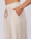 Beige Drawstring Pants