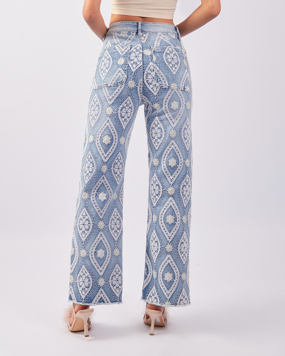 Light Blue Floral Pant