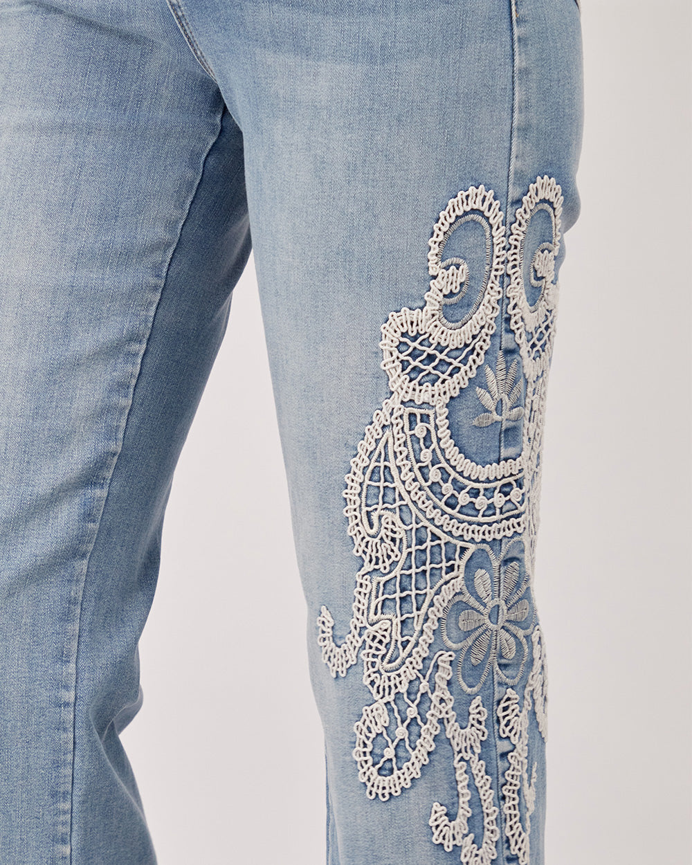 Light Blue Pants Appliqués