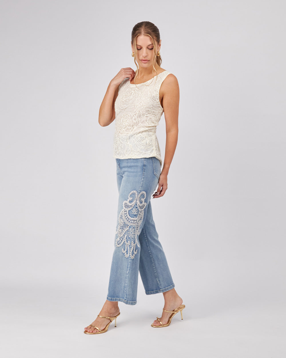 Light Blue Pants Appliqués